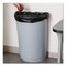 Rubbermaid Commercial 21 Gallon Plastic Half-Round Untouchable Waste Container - Gray